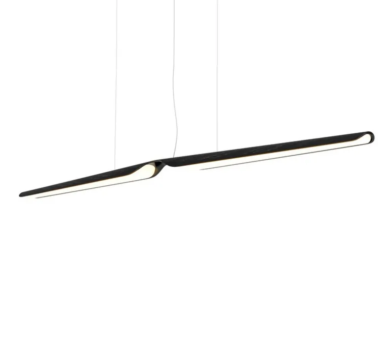 Suspension, Swan, chêne, noir, L162cm, LED, 3000k, 2814lm - TUNTO