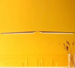 Suspension*Tunto Suspension, Swan, , LED, 2700K, 3951lm, L162cm, H7cm - variable TRIAC, 500mA, chêne