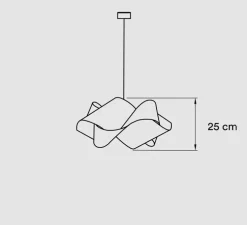 Suspension, Swirl Small, cerisier naturel, Ø54cm, H25cm - LZF