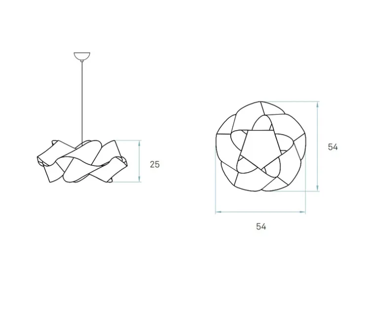 Suspension, Swirl, SP 20, Blanc ivoire, Ø54cm, H25cm - LZF