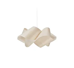 Suspension, Swirl SP, petite, abat-jour blanc ivoire, câble blanc, Ø54cm, H25cm - LZF