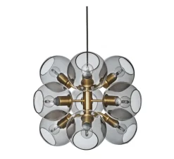 Suspension*Cobankeryd Suspension, TAGE 50, , Ø45cm, H37cm - laiton, gris fumé