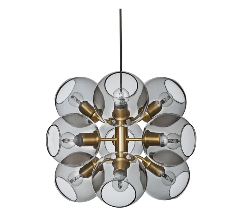 Suspension*Cobankeryd Suspension, TAGE 50, , Ø45cm, H37cm - laiton, gris fumé