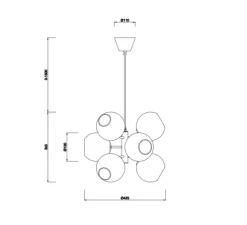 Suspension, TAGE 50, noir, vert, Ø45cm, H37cm - Cobankeryd