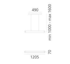 Suspension*Artemide Suspension, Talo 120, non variable, , LED, 3000K, 5772lm, L120,5cm, H7cm - blanc