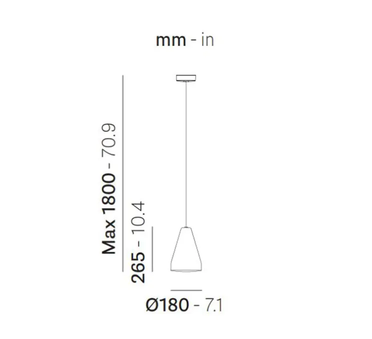 Suspension, Tamara, rose, Ø18cm, H26,5cm - Pedrali