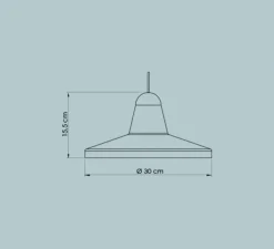 Suspension, Tao, pêche, Ø30cm, H15,5cm - Easy Light by Carpyen