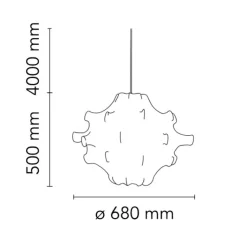 Suspension*Flos Suspension, Taraxacum 1, , Ø68cm, H50cm - blanc