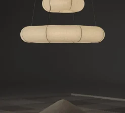 Suspension, Tekio Circular P4, papier Washi, LED, dim, 2200-2700K, 3050 lm, Ø69cm, H25cm - Santa & Cole