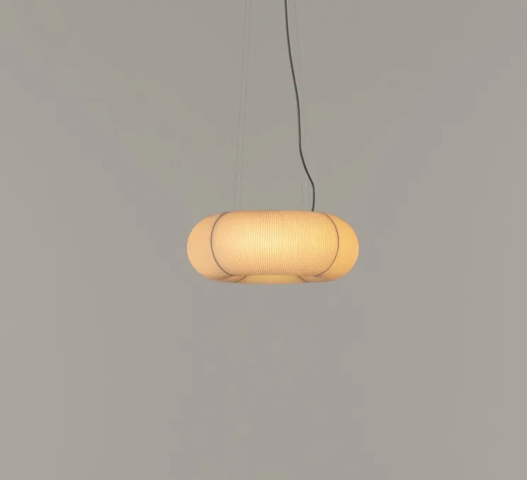 Suspension, Tekio Circular P4, papier Washi, LED, dim, 2200-2700K, 3050 lm, Ø69cm, H25cm - Santa & Cole