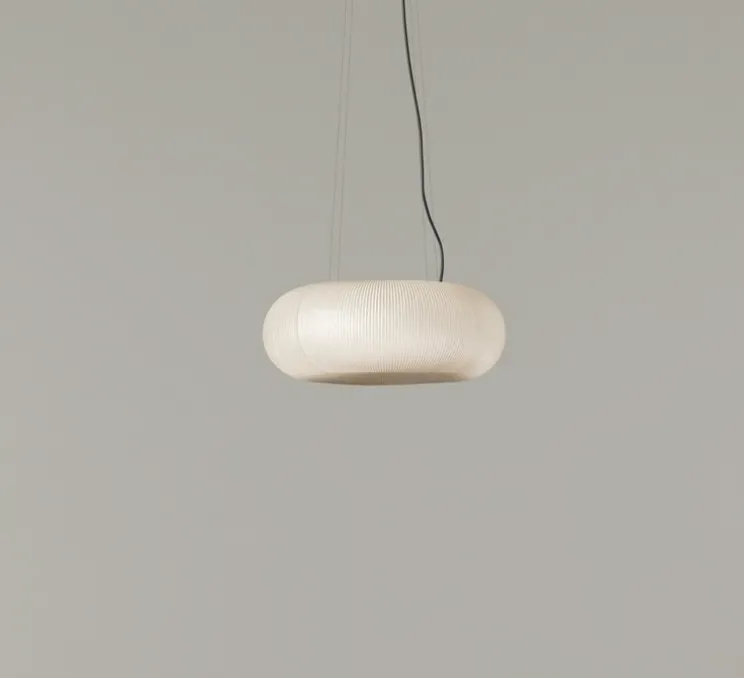 Suspension, Tekio Circular P4, papier Washi, LED, dim, 2200-2700K, 3050 lm, Ø69cm, H25cm - Santa & Cole