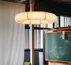 Suspension*Santa & Cole Suspension, Tekio Circular P8, , LED, dim, 2200-2700K, 8084 lm, Ø140cm, H25cm - papier Washi