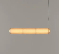 Suspension, Tekio Horizontal P3, circular canopy, papier Washi, LED, dim DALI, 2200-2700K, 3128 lm, L173cm, H25cm - Santa & Cole