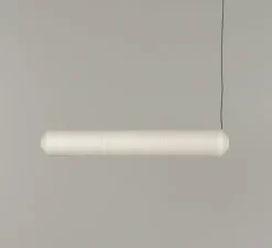 Suspension, Tekio Horizontal P3, circular canopy, papier Washi, LED, dim DALI, 2200-2700K, 3128 lm, L173cm, H25cm - Santa & Cole
