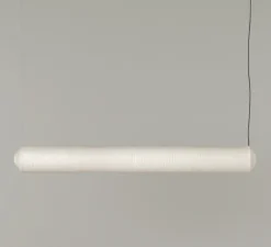 Suspension, Tekio Horizontal P4, circular canopy, papier Washi, LED, dim Dali, 2200-2700K, 4067 lm, L226cm, H25cm - Santa & Cole