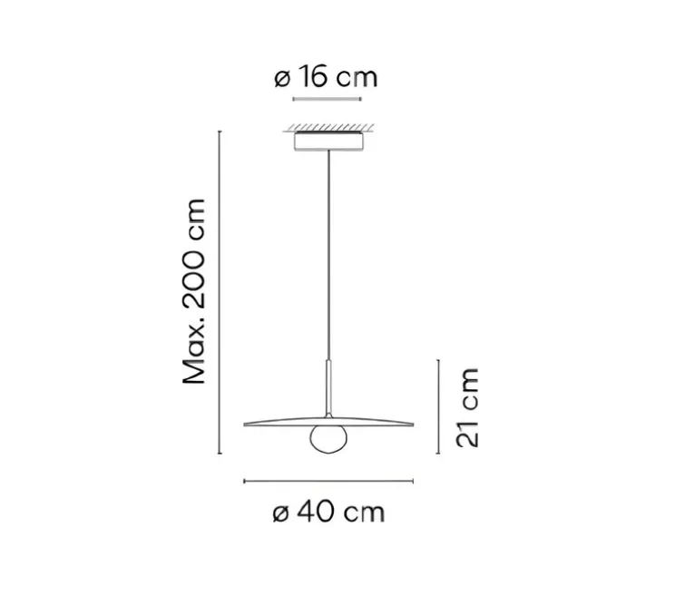 Suspension, Tempo 5776, beige, LED, dim, Dali-2, 2700K, 415lm, Ø40cm, H21cm - Vibia