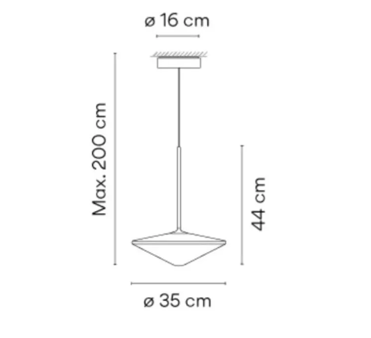 Suspension, Tempo 5780 surface, graphite, LED, dim, 2700K, 441 lm, Ø35cm, H44cm - Vibia