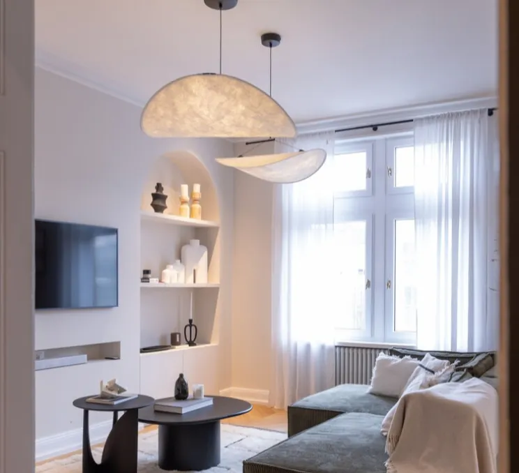 Suspension, Tense, blanc, LED, 2700K, 2000lm, Ø70cm, H15cm - New Works