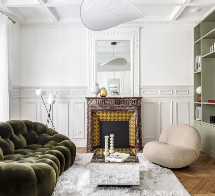 Suspension, Tense, blanc, LED, 2700K, 2000lm, Ø70cm, H15cm - New Works