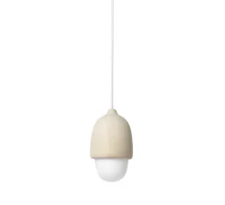 Suspension, Terho S, bois, tilleul, opalin, Ø13,5cm, H21,5cm - Mater