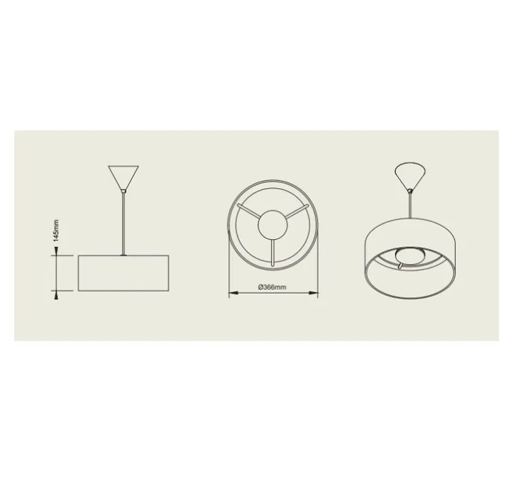 Suspension, Terra Wide, rouge/carve, IP44, LED, dim, 2700K, 1200 lm, Ø36,6cm, H14,5cm - Pott