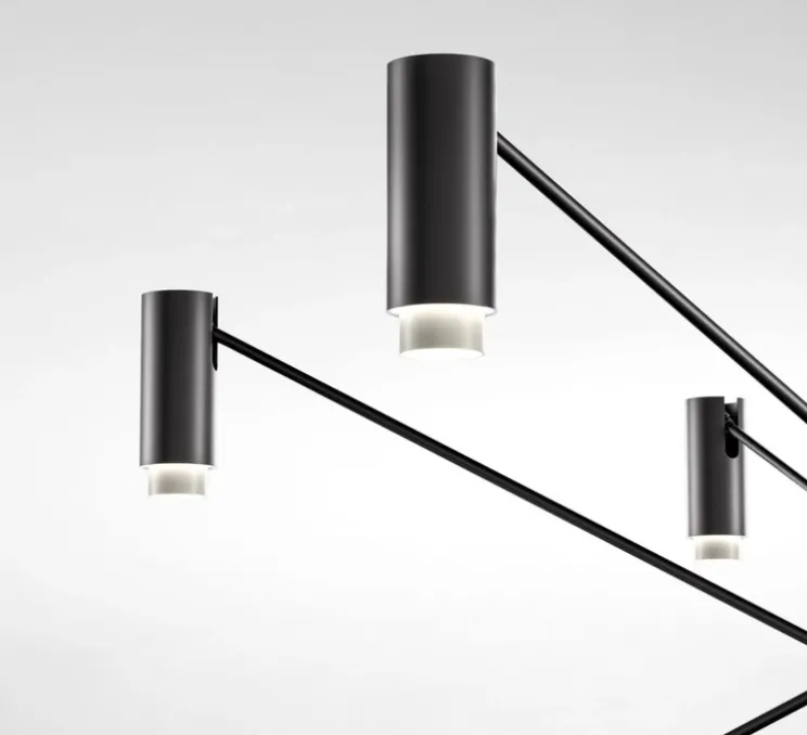 Suspension, The W, noir et ivoire, LED, dim, 2700K, 9660 lm, Ø200cm, H74cm - Marset