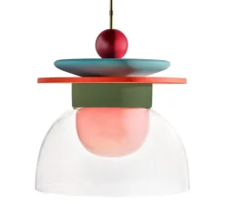 Suspension*Sphaer Suspension, Theia, , Ø50cm, H51,5cm - vert clair, bleu clair, bordeaux, rose et orange