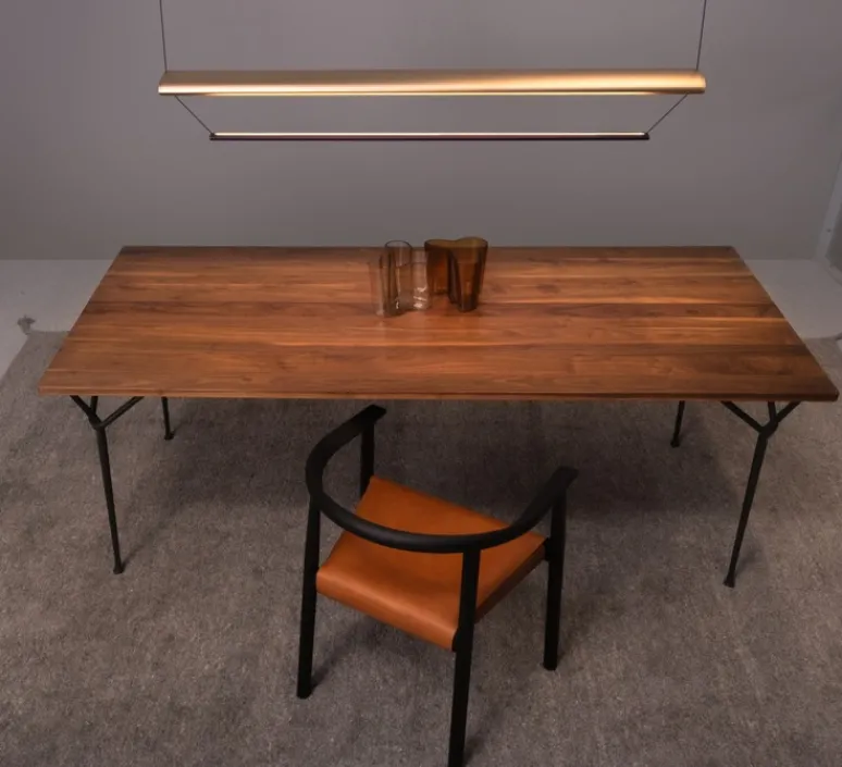 Suspension*A-N-D Suspension, Tier 150, cuivre anodisé, améthyste, LED, dim, 2700K, L150cm, H20cm - or anodisé, améthyste
