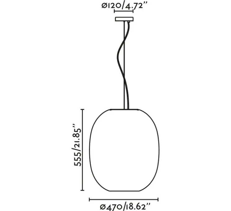 Suspension, Tierra 470, naturel, Ø47cm, H55,5cm - Faro