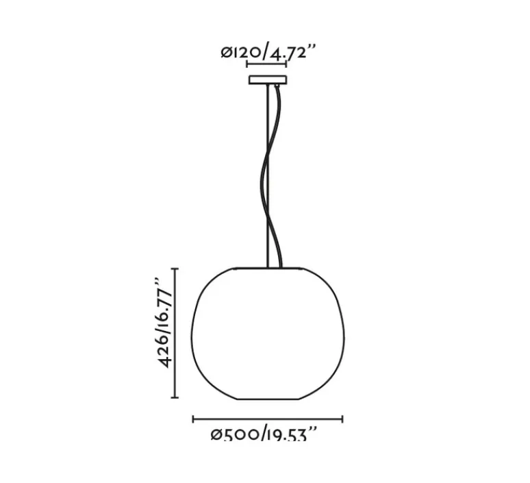 Suspension*Faro Suspension, Tierra 500, , Ø50cm, H42,6cm - naturel
