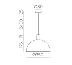 Suspension, Tiga, blanc, Ø35cm, H24,6cm - ACB