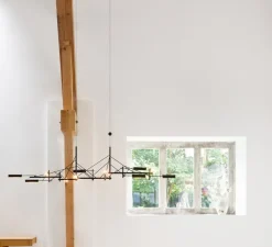 Suspension, Tinkering 140, noir, laiton, LED, dim, 2700K, 742 lm, L139cm, H30cm - Moooi