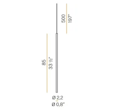 Suspension*Panzeri Suspension, To-be, , IP40, LED, K, 270lm, Ø2,2cm, H85cm - bronze