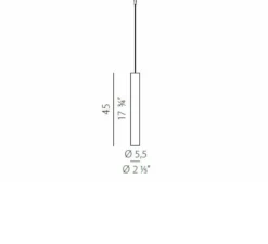 Suspension*Panzeri Suspension, To-Be, , Ø5,5cm, H45cm, LED, 2700K, 836lm - laiton