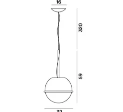Suspension*Foscarini Suspension, Tonda, , L39cm, H59cm - blanc