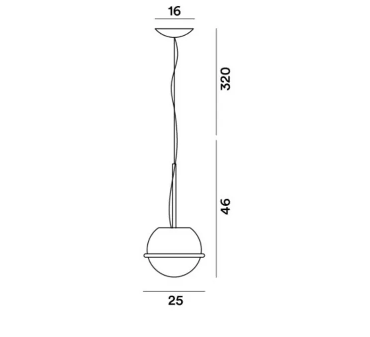 Suspension, Tonda Piccola, blanc, L30cm, H25cm - Foscarini