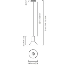 Suspension, Torres, bronze, Ø20cm, H20,5cm - CTO lighting