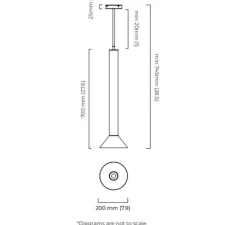 Suspension, Torres Tall , bronze et albâtre, Ø20cm, H70cm - CTO lighting