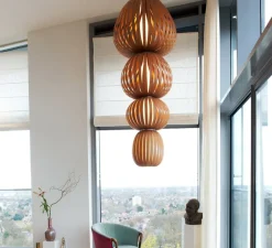 Suspension*LZF Suspension, Totem 4 Medium, bois cerisier, Ø86cm, H231cm - Cerisier naturel
