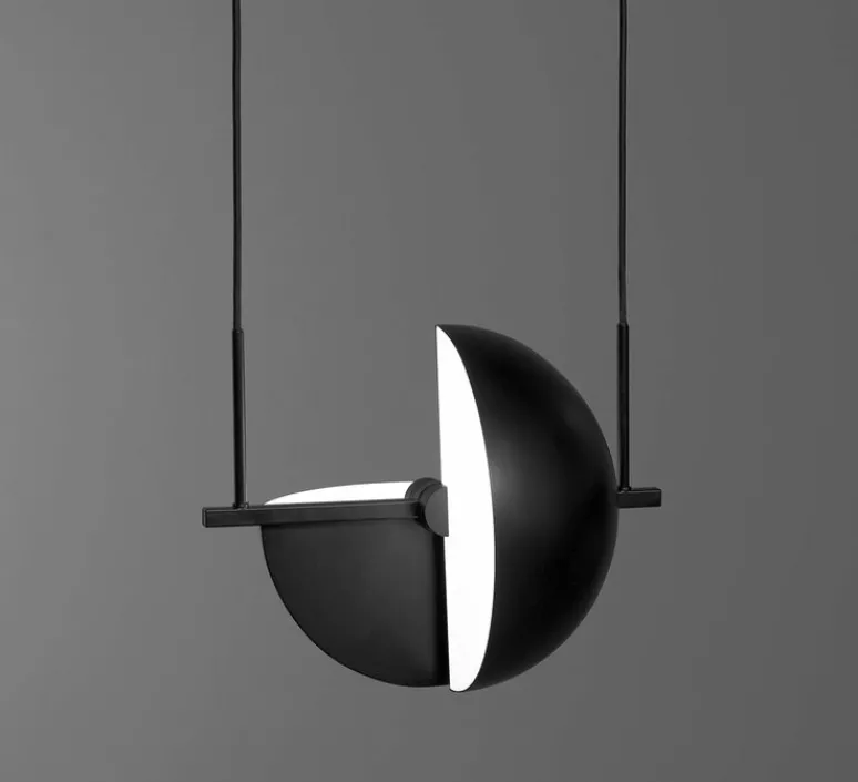 Suspension*Oblure Suspension, Trapeze, , L37cm, H16cm - noir et blanc