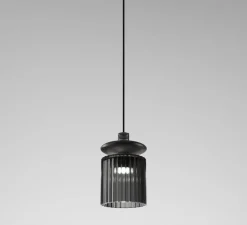 Suspension*Vistosi Suspension, TREAD SP, , LED, dim, 2700K, 1500 lm, Øcm, H22cm - transparent fumé, bronze mat