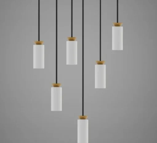 Suspension*Carpyen Suspension, Triana, , Ø6cm, H15cm, LED, 3000k, 900lm - blanc, or