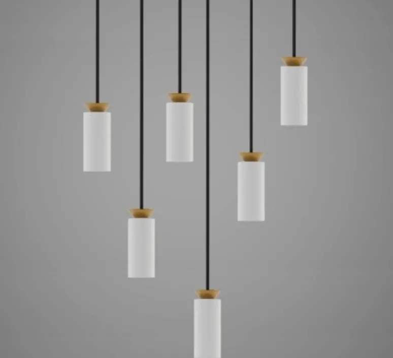 Suspension*Carpyen Suspension, Triana, , Ø6cm, H15cm, LED, 3000k, 900lm - blanc, or