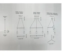 Suspension*Carpyen Suspension, Triana, , Ø6cm, H15cm, LED, 3000k, 900lm - blanc, or