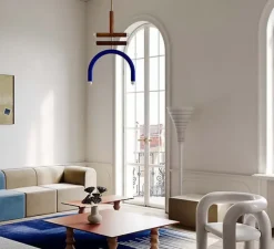 Suspension*Pani Jurek Suspension, TRN F2, , L58cm, H85cm - ocre, marron, bleu cobalt