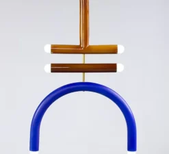 Suspension*Pani Jurek Suspension, TRN F2, , L58cm, H85cm - ocre, marron, bleu cobalt