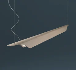 Suspension, Troag, naturel, LED, 3000K, 6080lm, L185cm, H8,5cm - Foscarini