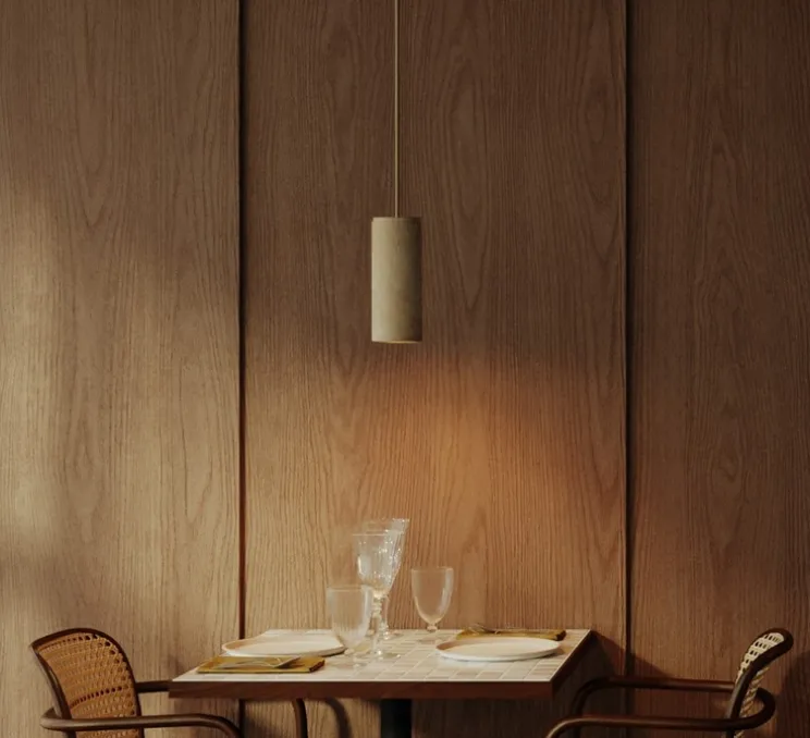 Suspension, Tub-E27, bois, Ø8,6cm, H20cm - Creative Cables