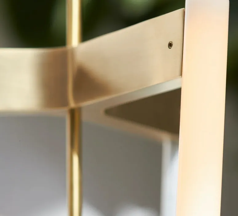 Suspension*Anastassiades Studio Suspension, Tube Chandelier, , Ø32,6cm, H100cm - laiton satiné