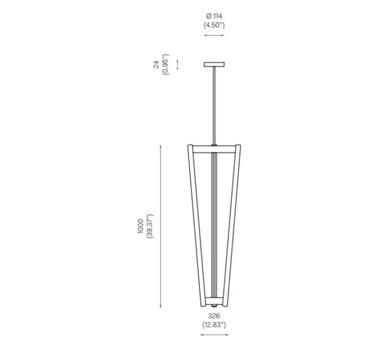 Suspension*Anastassiades Studio Suspension, Tube Chandelier, , Ø32,6cm, H100cm - laiton satiné